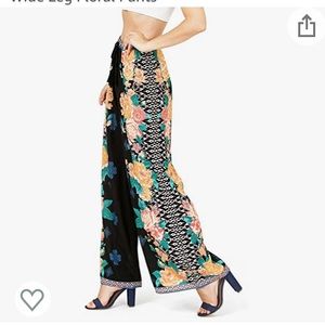 Flying Tomato High Waist Wide Leg Floral Pants L